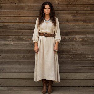 70s Brown Woven Leather Belt Wooden Buckle Brass Hardware Large